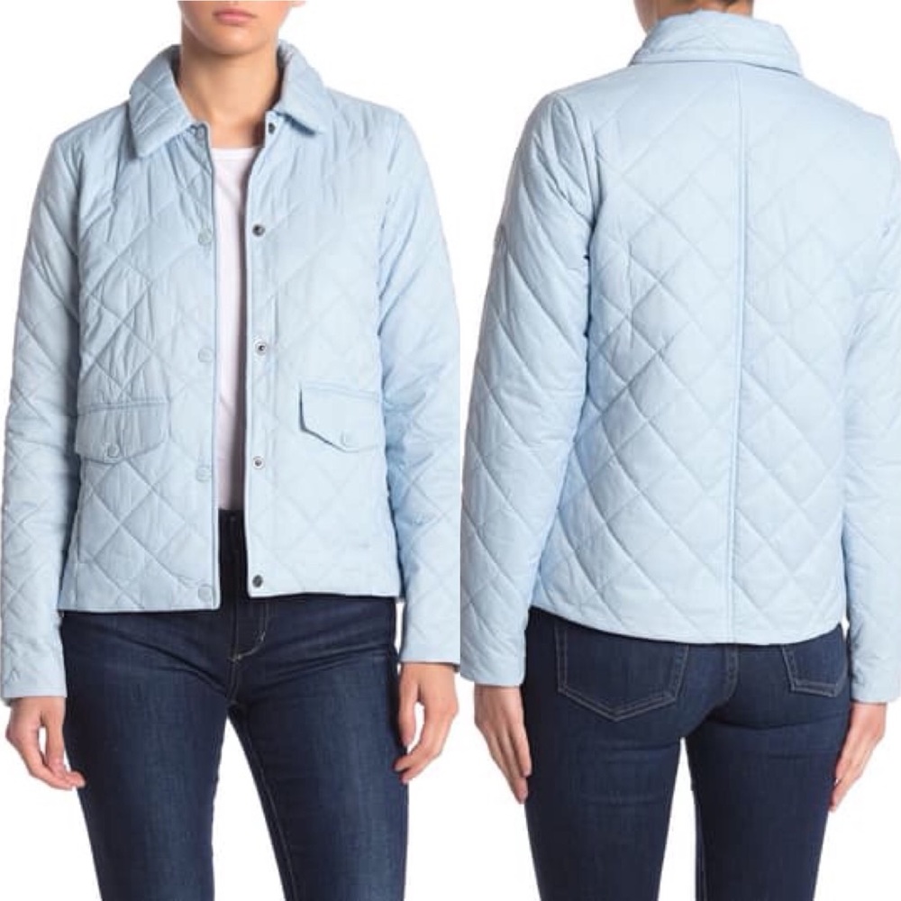 Barbour Overwash Packable Quilted Jacket Blue